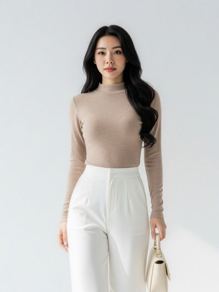 Áo giữ nhiệt WarmMax lông cừu cổ lọ