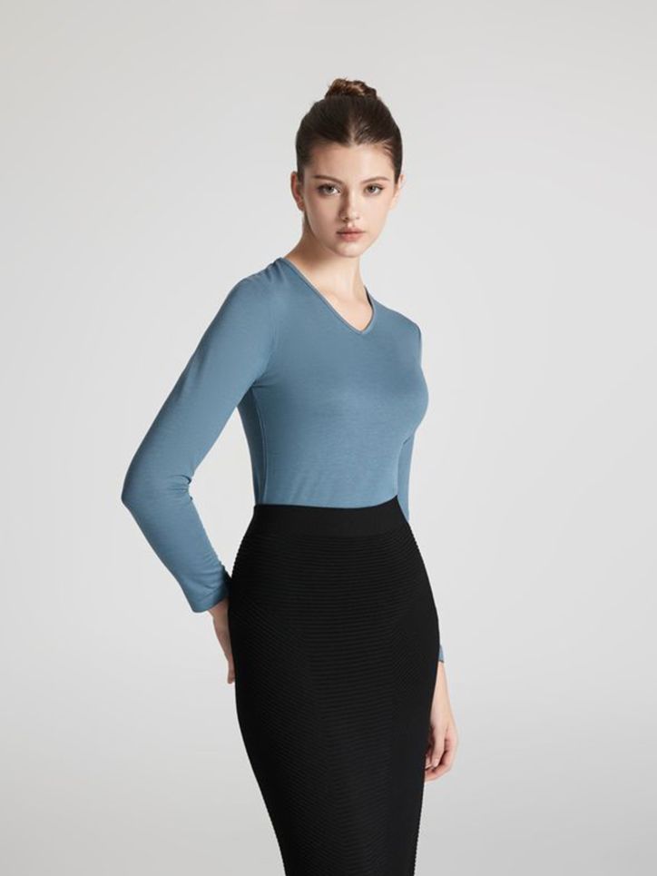 Áo giữ nhiệt da cá WarmMax Light  cổ tim