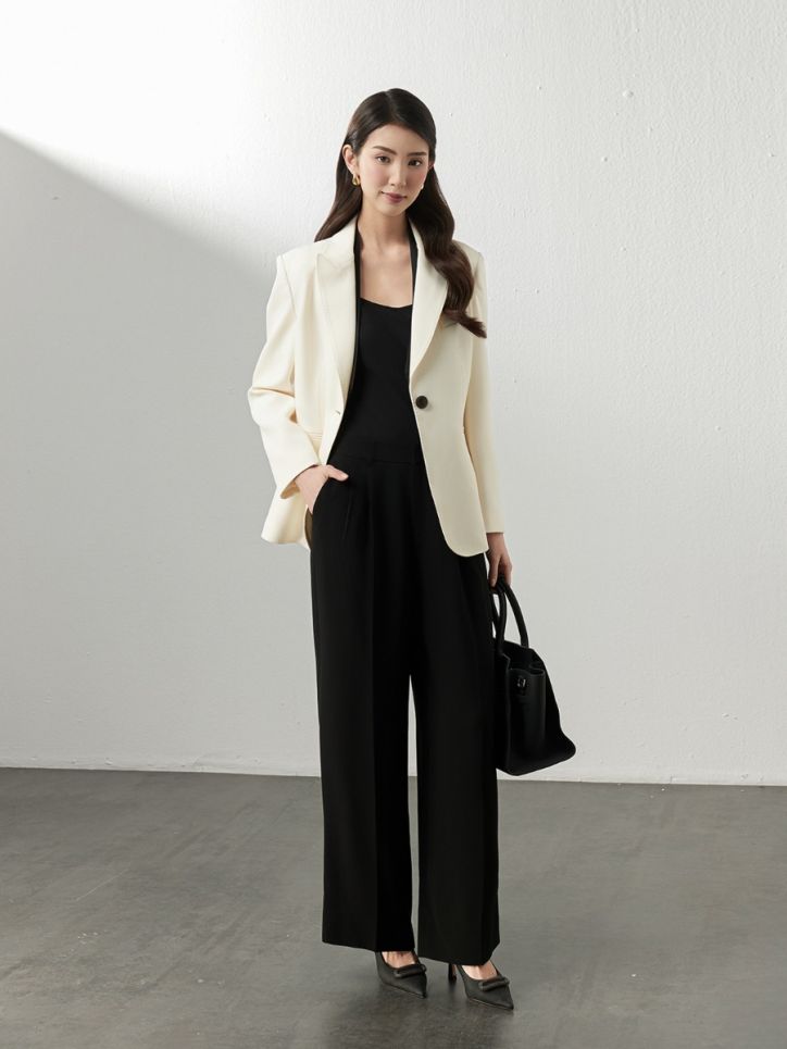 Quần ống rộng Tuytxi Logo cài 