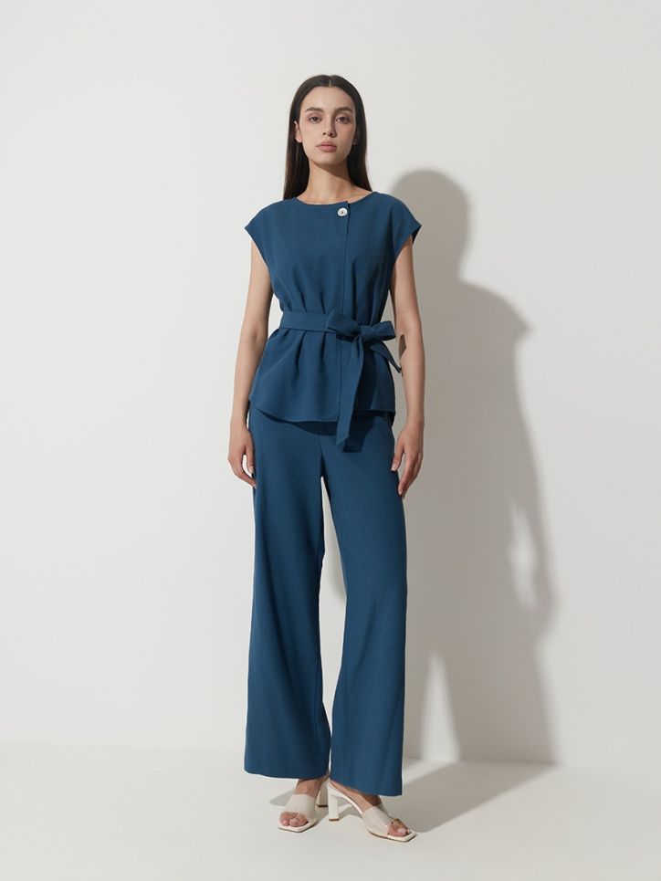 Quần ống suông đũi 