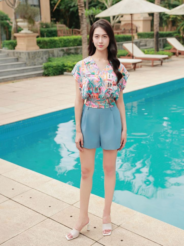 Quần soóc Tuytxi cạp liền