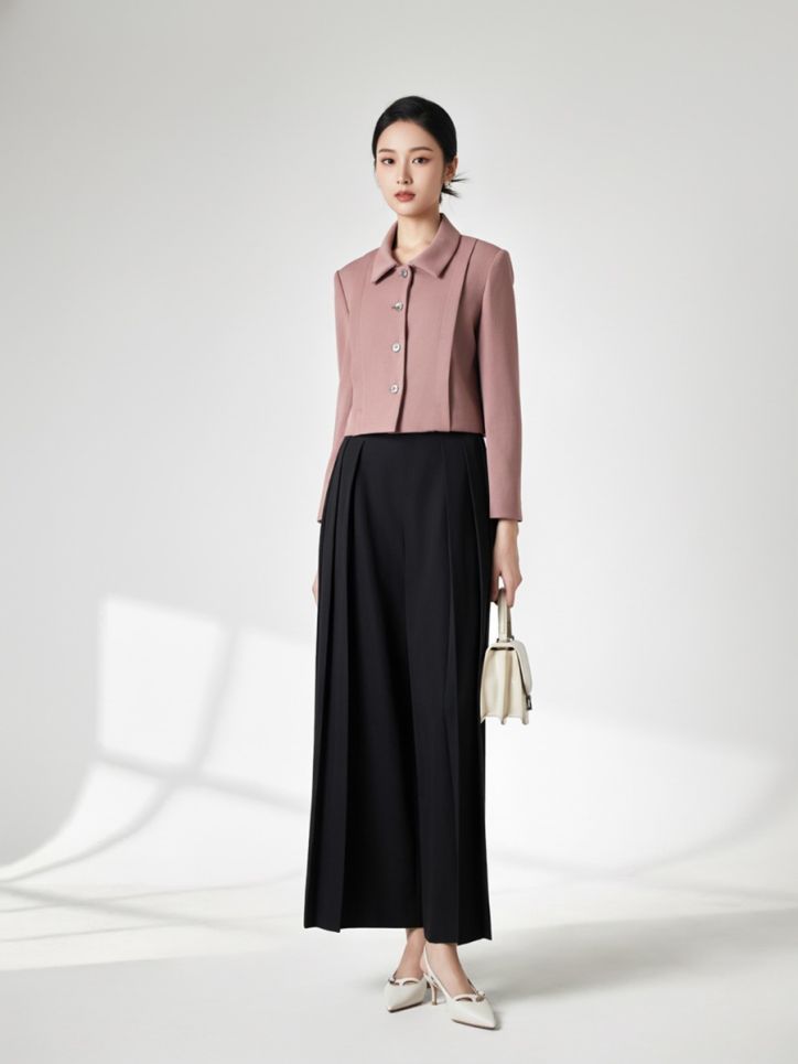 Quần ống rộng tuytxi cạp rời