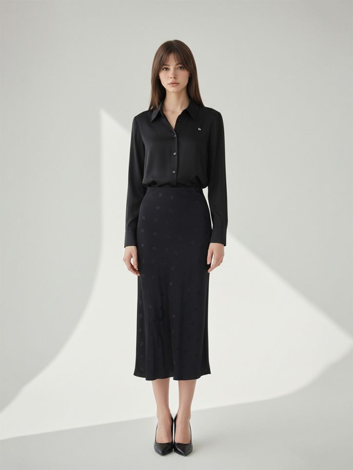 Chân váy lụa nhân tạo 