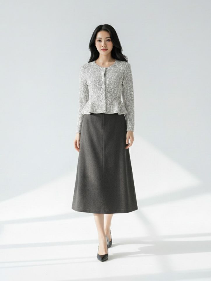 Chân váy tuytxi 2 lớp cạp rời