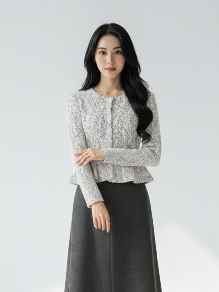 Áo ký giả ren dáng vừa