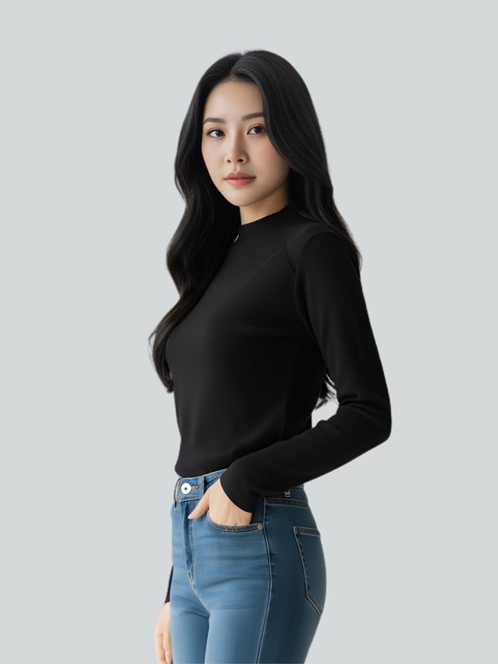 Áo giữ nhiệt WarmMax Premium dáng vừa cổ cao 4cm