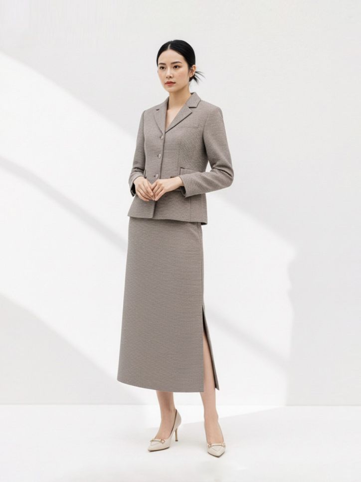 Chân váy tuytxi 2 lớp cạp rời