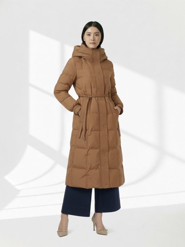 Áo khoác lông vũ dây lưng rời