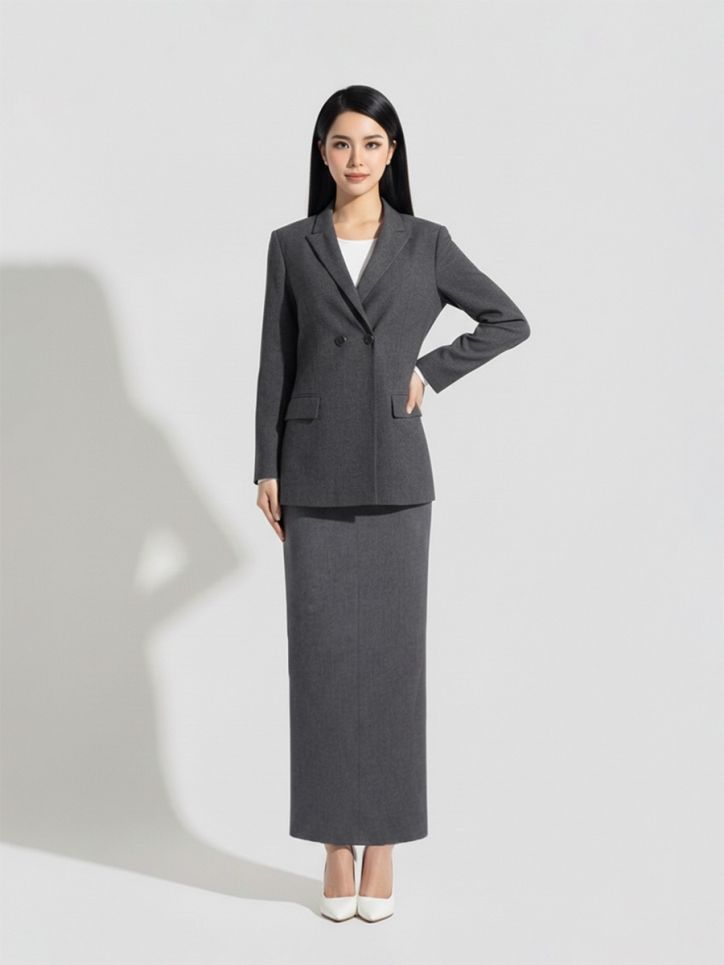 Áo vest tuytxi 2 lớp cổ hai ve liền