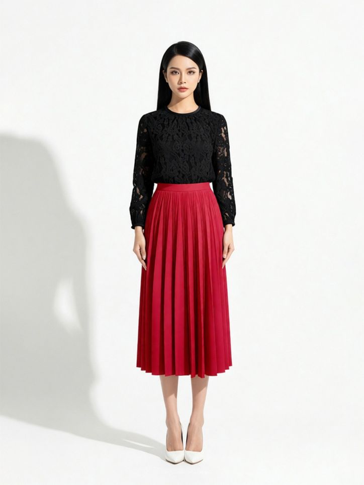 Chân váy tuytxi cạp rời