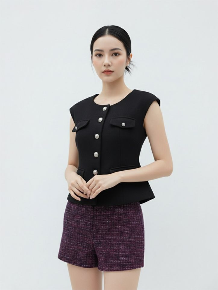 Áo ký giả dạ 2 lớp dáng vừa