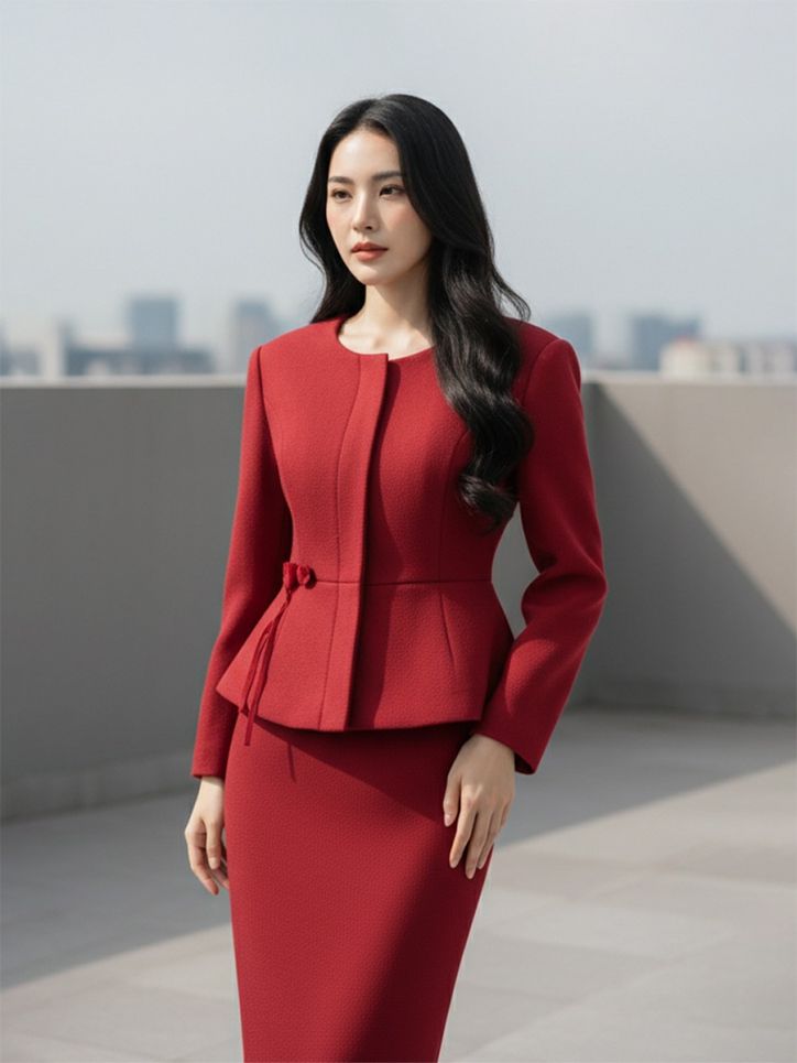 Áo Vest đính hoa trang trí